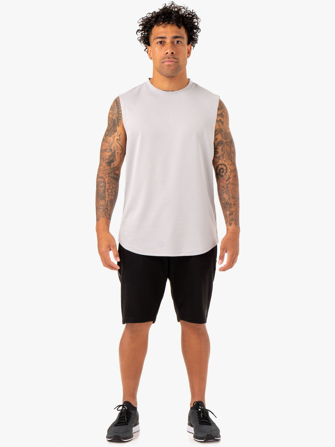 Enhance Muscle Tank - Snow Grey Clothing Ryderwear