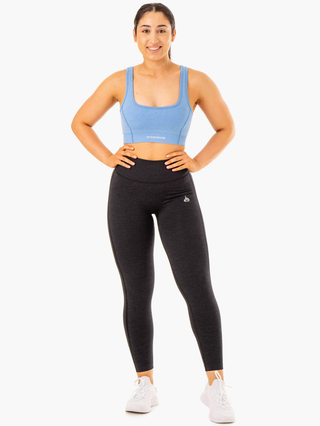 Enhance Seamless Sports Bra - Blue Clothing Ryderwear