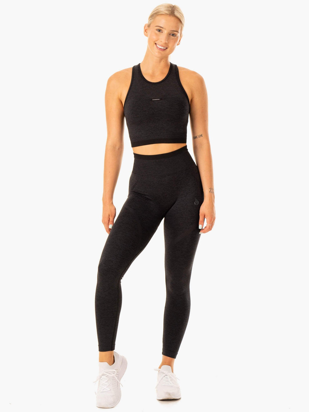 Excel Seamless Tank - Black Marl Clothing Ryderwear