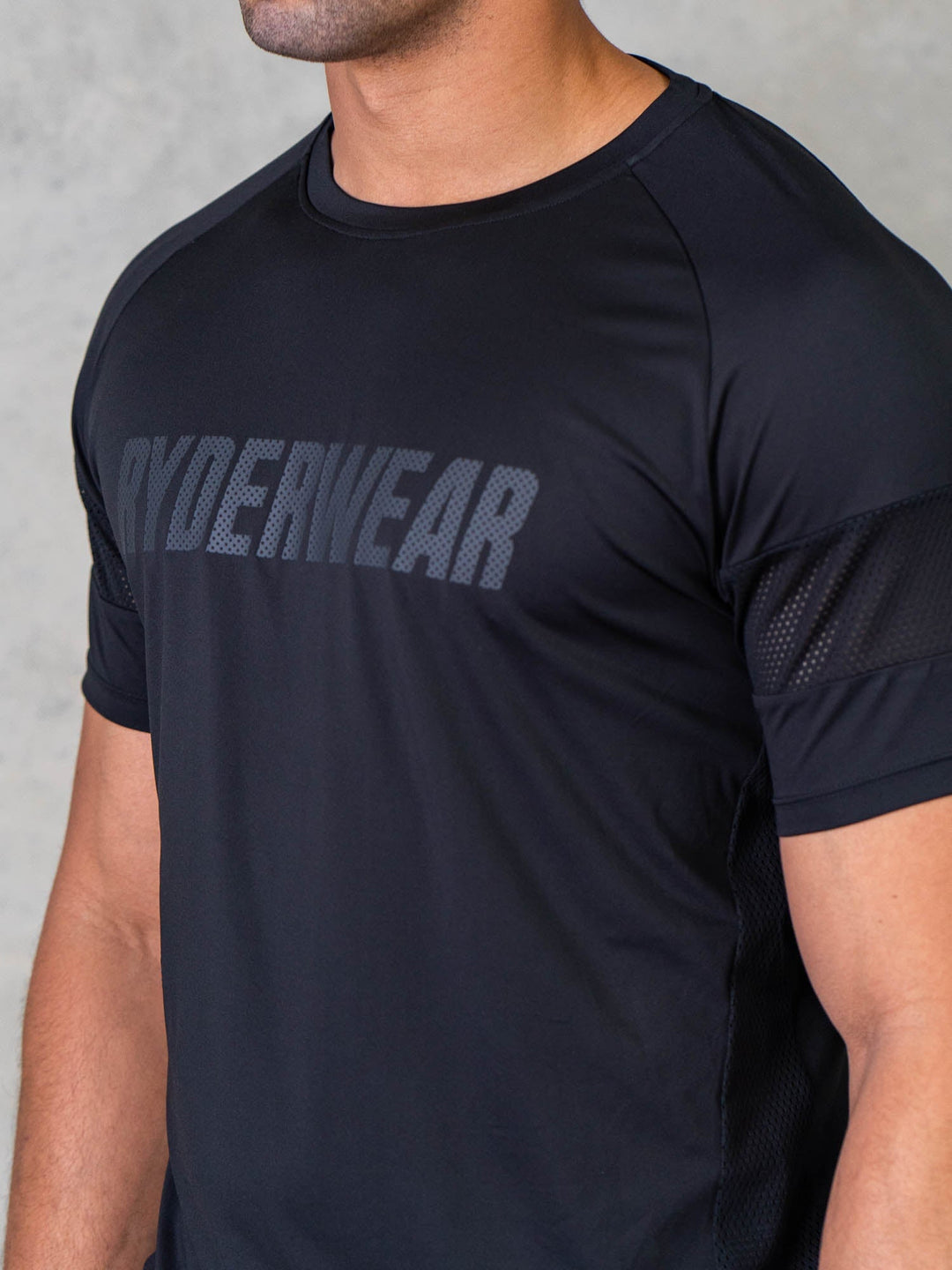 Flex Mesh T-Shirt - Black Clothing Ryderwear