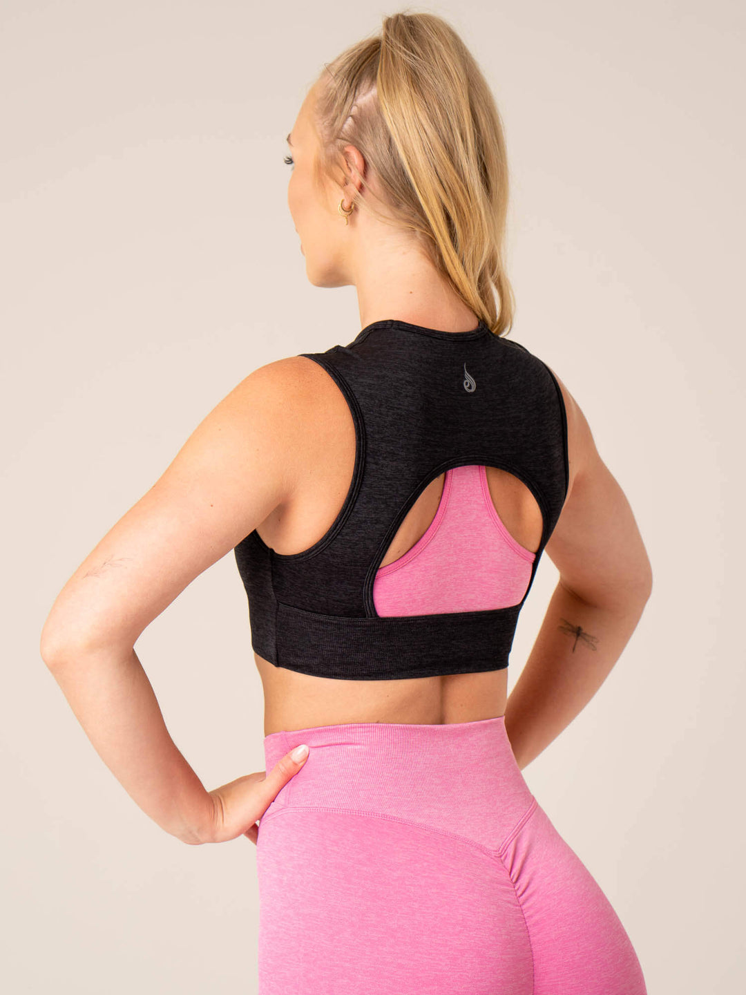 Focus Seamless Tank - Black Marl Clothing Ryderwear