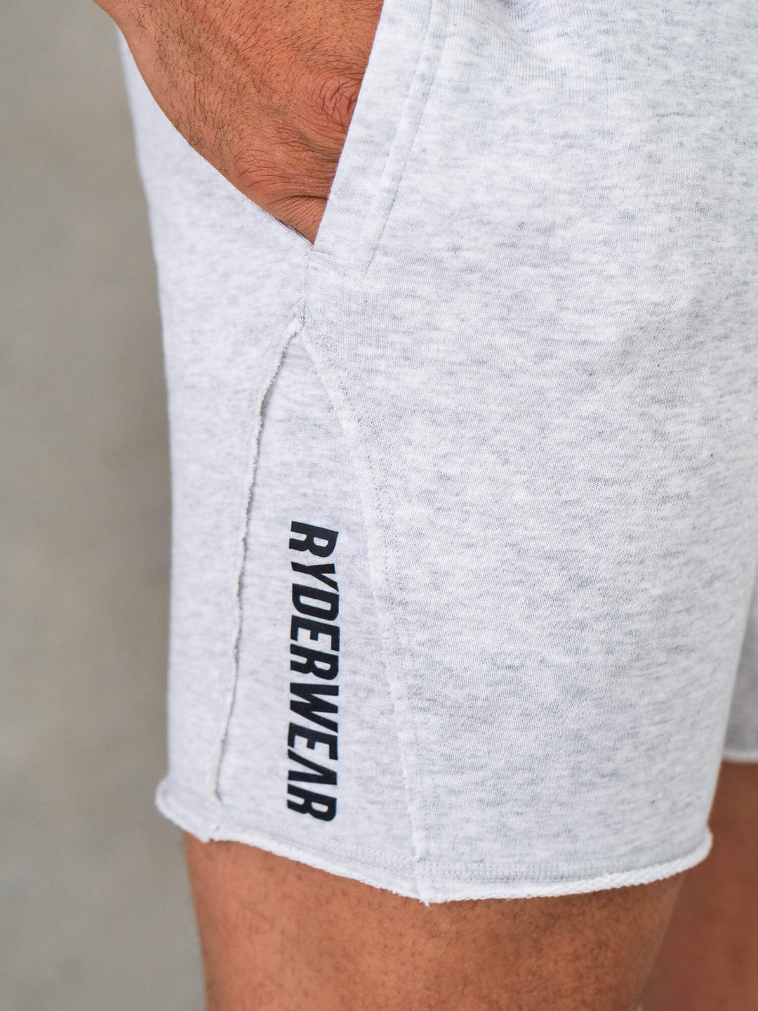 Force 6" Track Short - Chalk Grey Marl Clothing Ryderwear