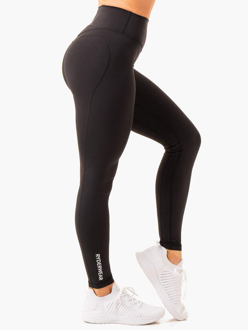 Frequency High Waisted Leggings Black