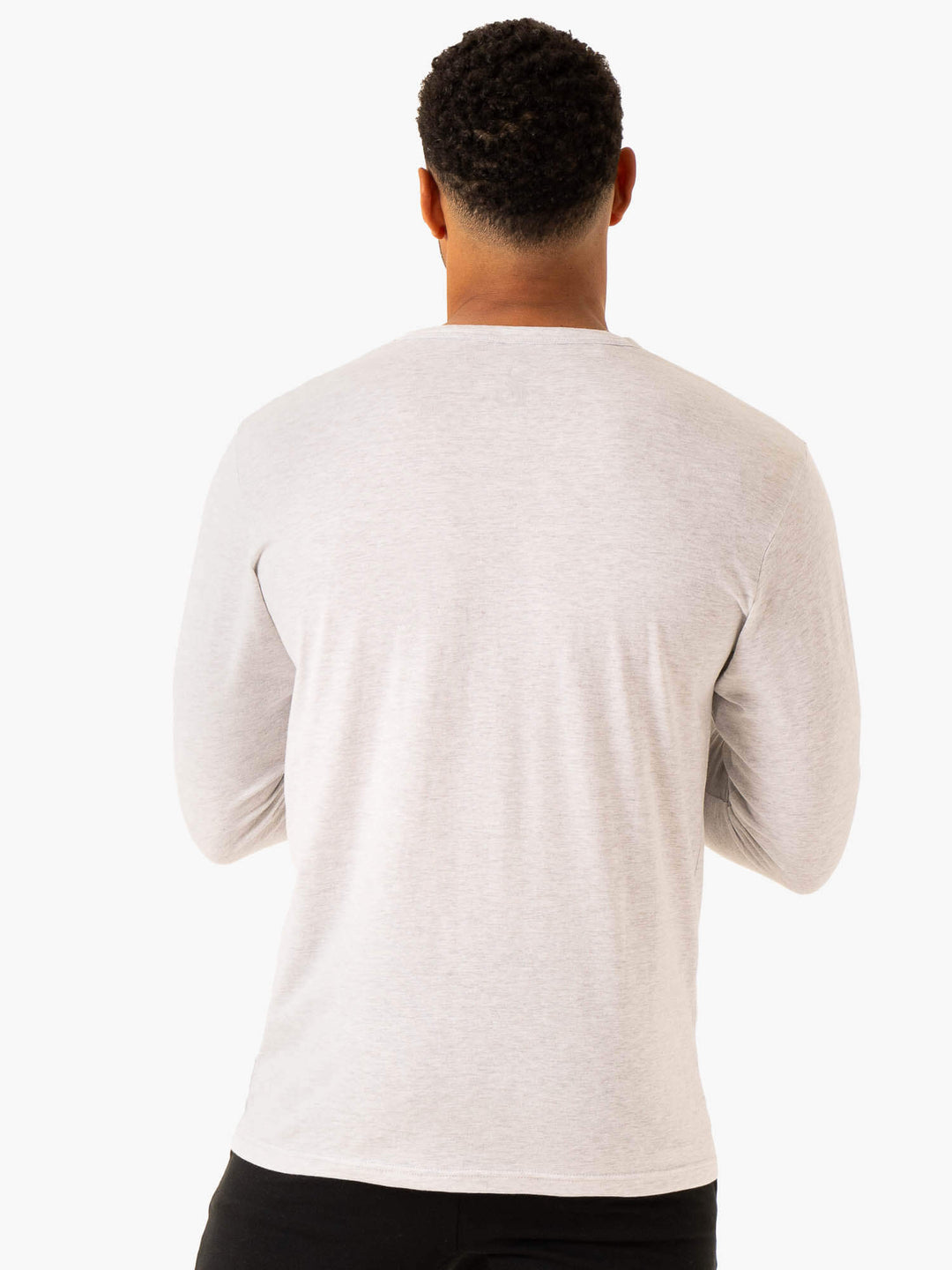 Graphic Long Sleeve T-Shirt - Grey Marl Clothing Ryderwear