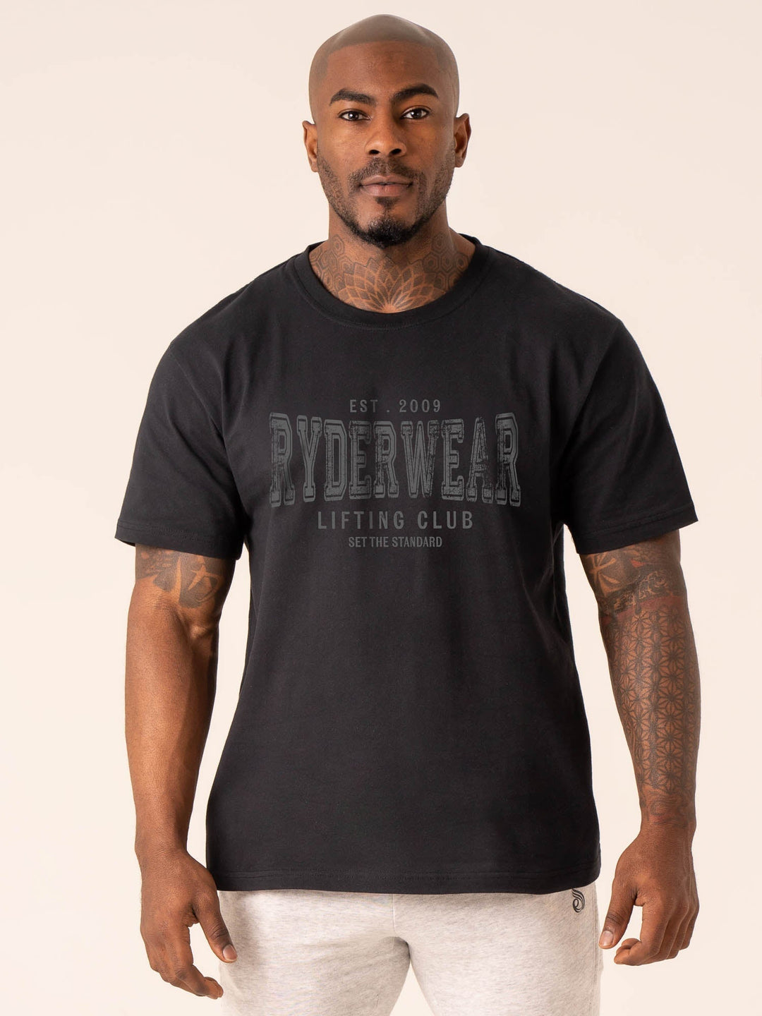 Grit Oversized T-Shirt - Black Clothing Ryderwear