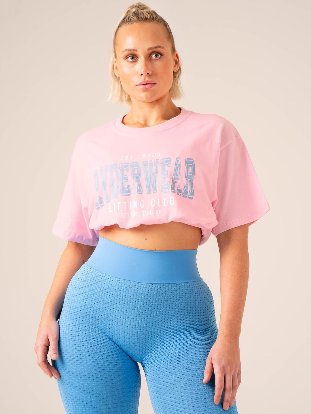 Grit Oversized T-Shirt - Pink Clothing Ryderwear