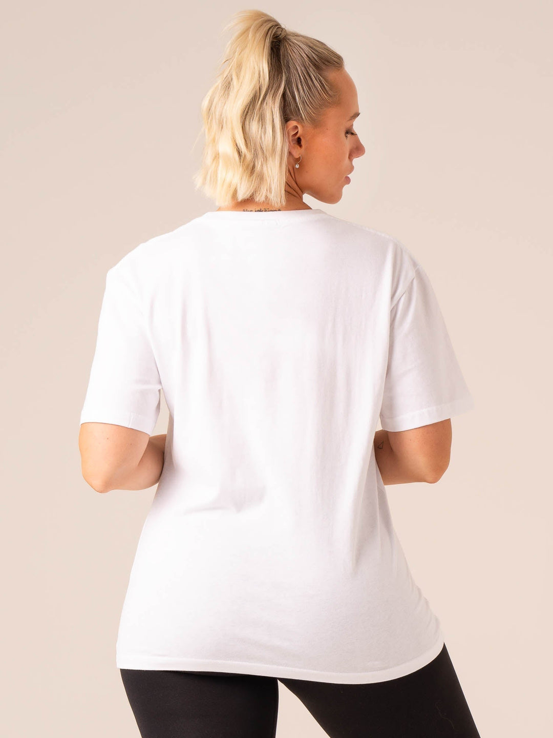 Grit Oversized T-Shirt - White Clothing Ryderwear