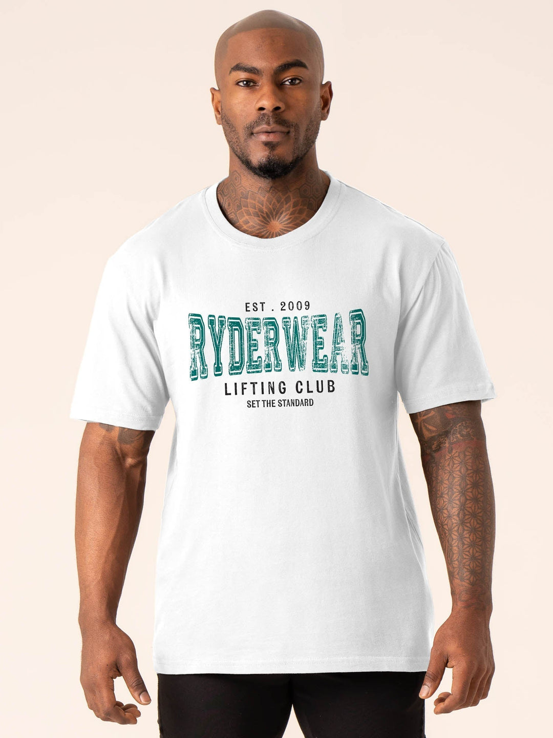 Grit Oversized T-Shirt - White Clothing Ryderwear