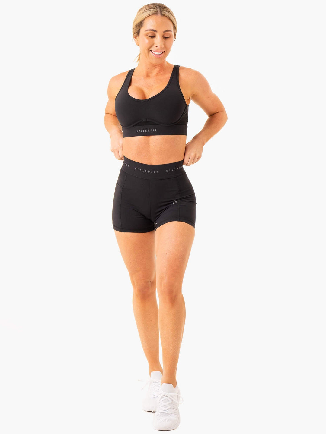 Heighten High Impact Sports Bra - Black Clothing Ryderwear