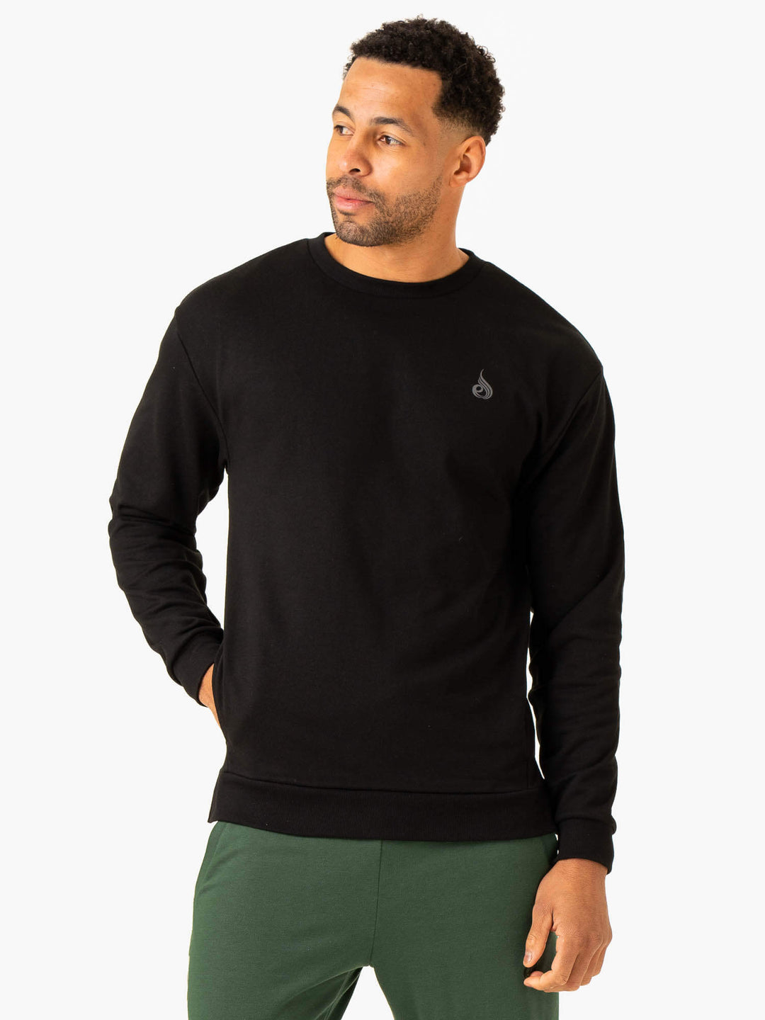 Heritage Crew Neck - Black Clothing Ryderwear