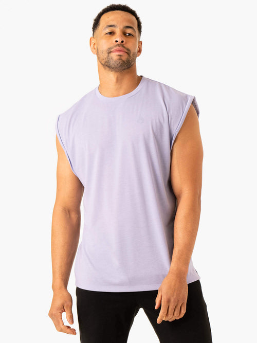 Heritage Wide Cut Tank Lavender blue