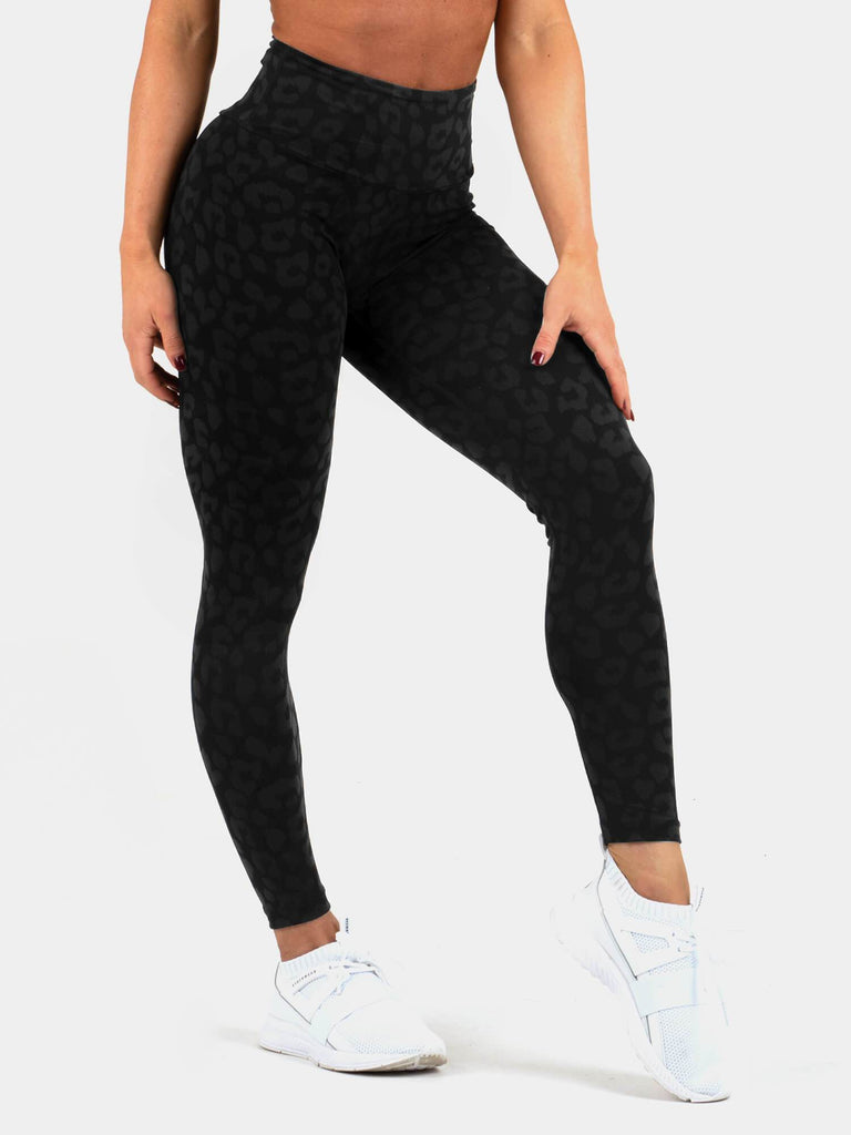 Gym leggings leopard on sale print