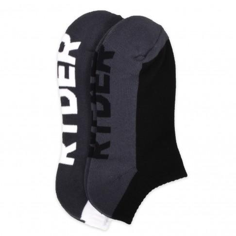 Ladies Socks 2 Pack - Black/Grey and White/Grey Accessories Ryderwear