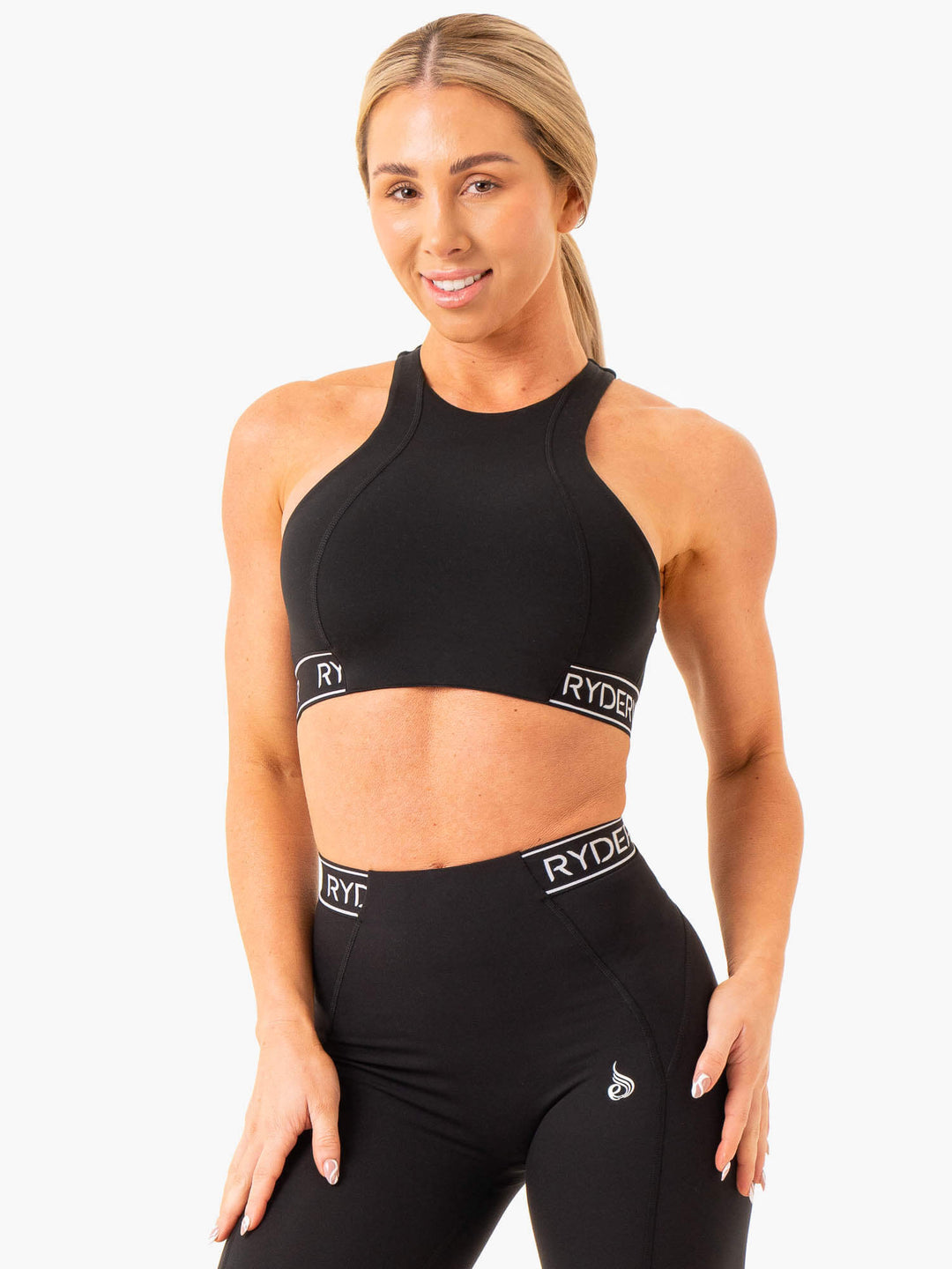 Level Up High Impact Sports Bra - Black Clothing Ryderwear