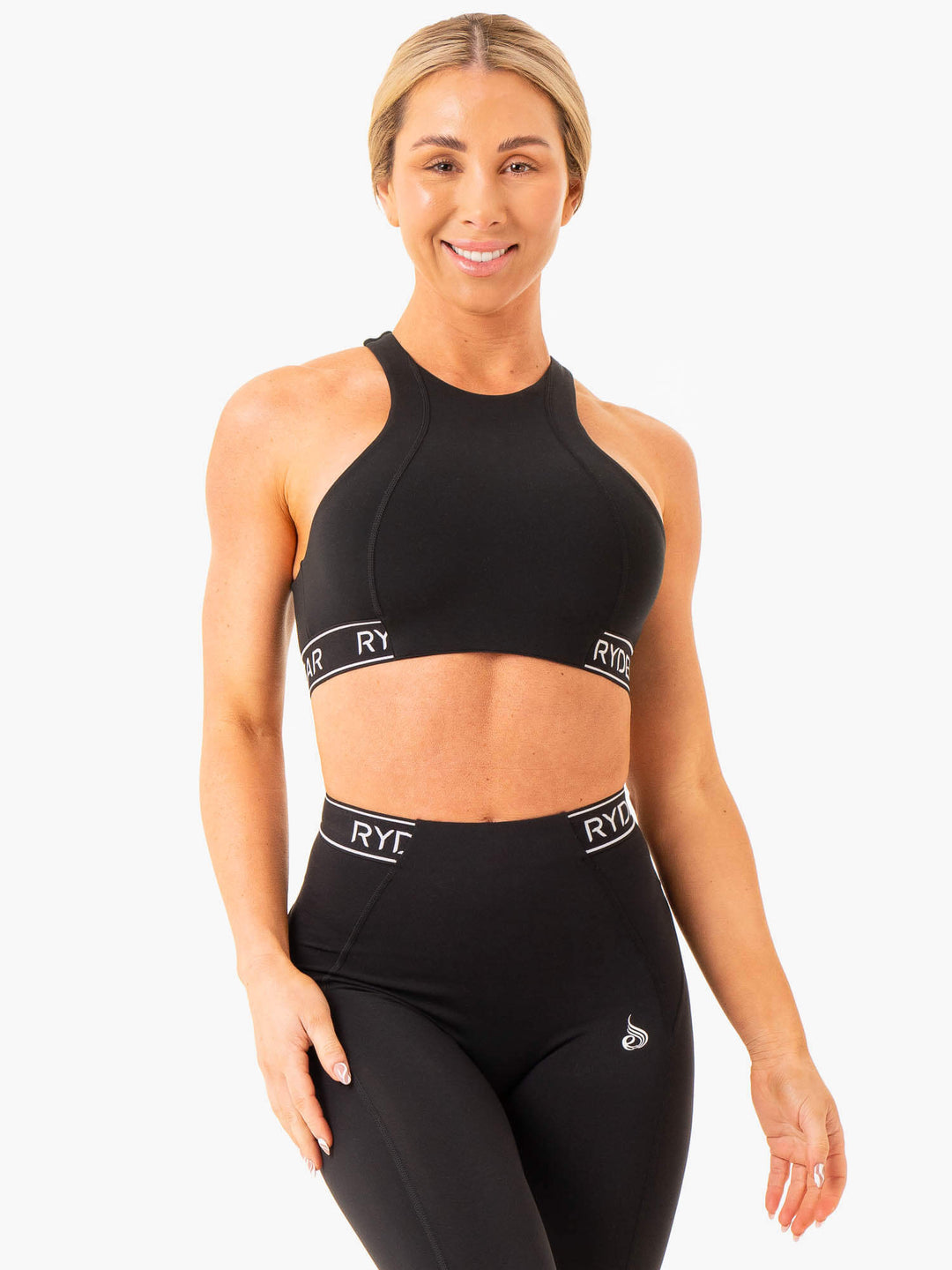 Level Up High Impact Sports Bra - Black Clothing Ryderwear