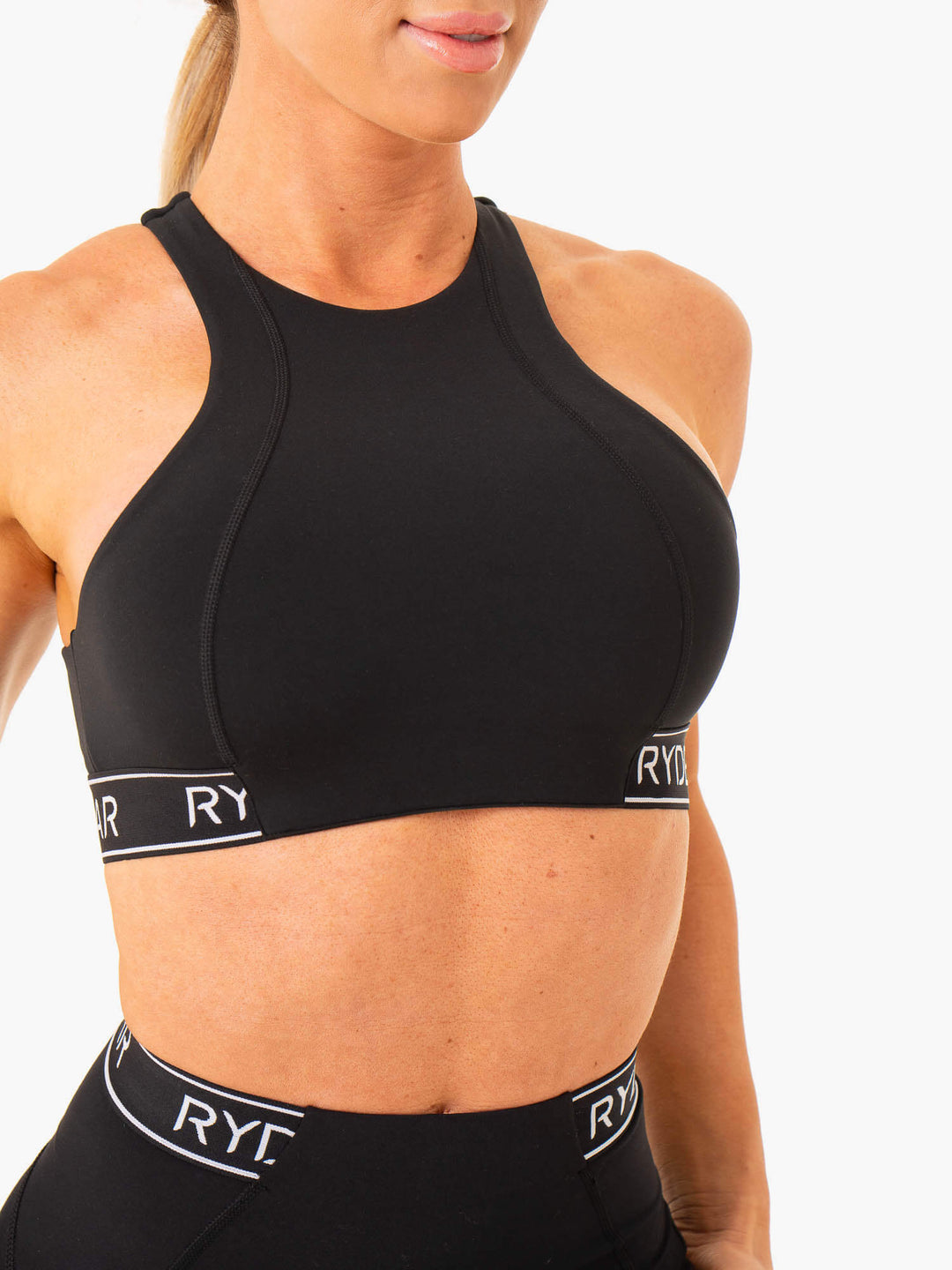 Level Up High Impact Sports Bra - Black Clothing Ryderwear