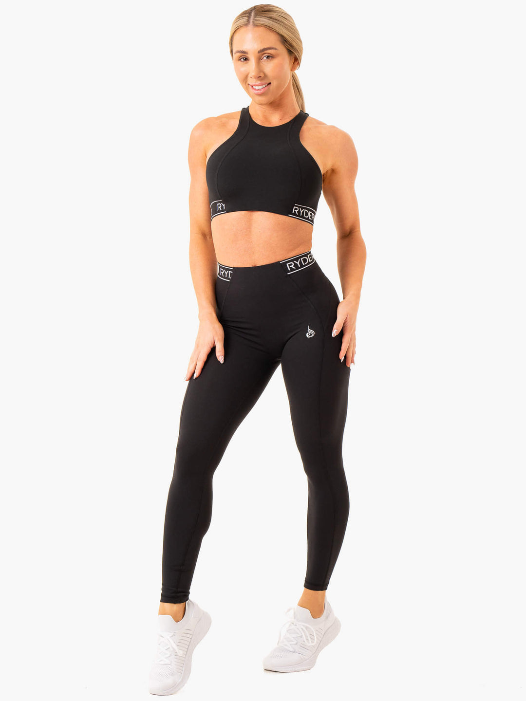 Level Up High Impact Sports Bra - Black Clothing Ryderwear