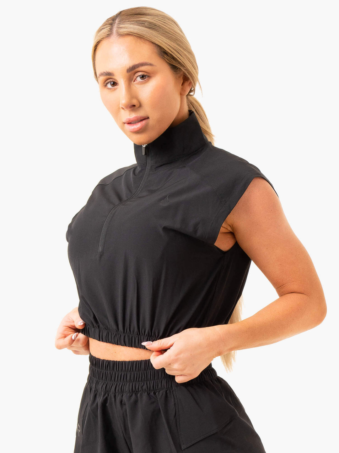 Level Up Sleeveless Training Top - Black Clothing Ryderwear