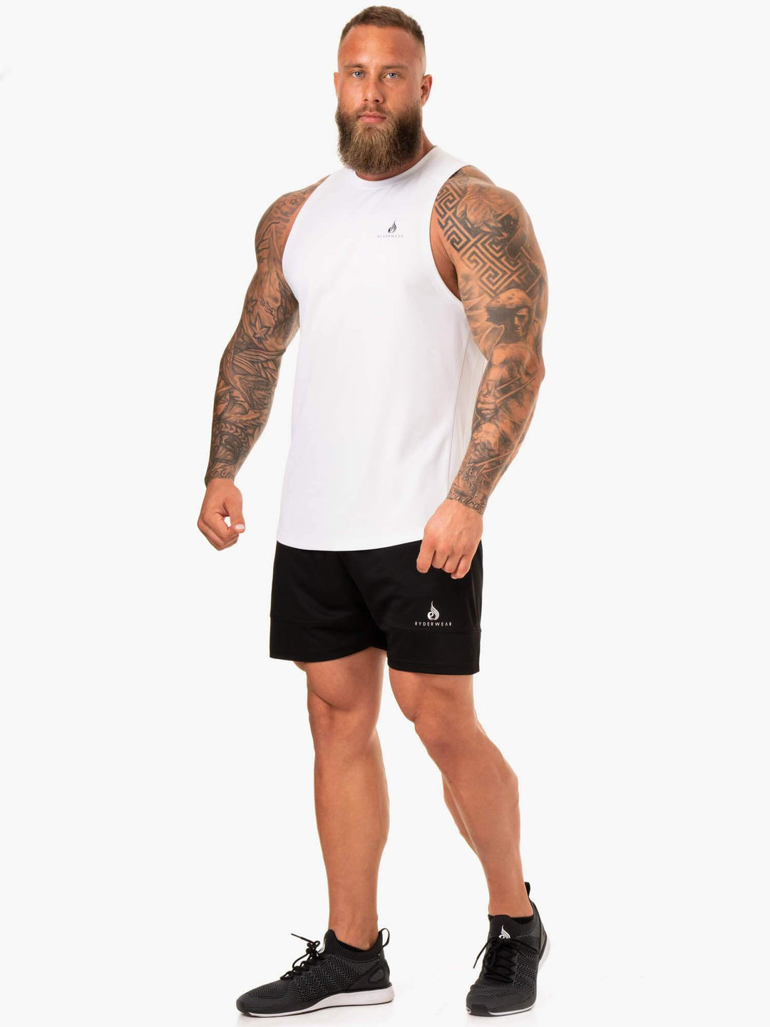 Lift Mesh Baller Tank - White Clothing Ryderwear
