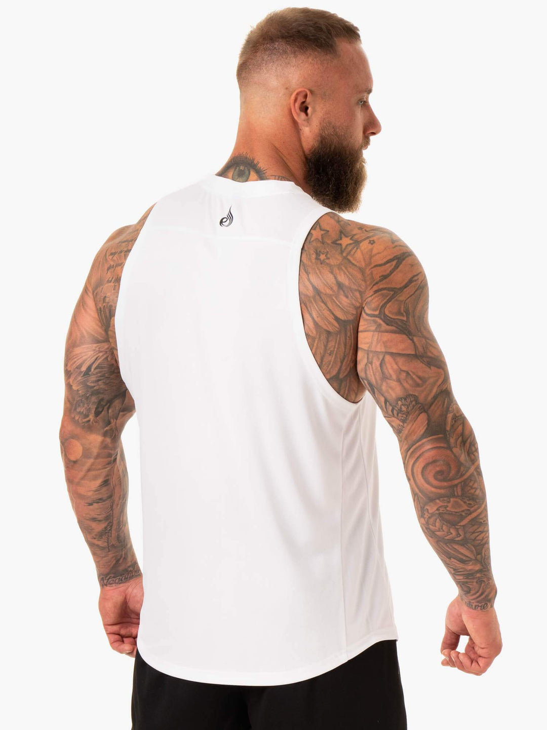 Lift Mesh Baller Tank - White Clothing Ryderwear