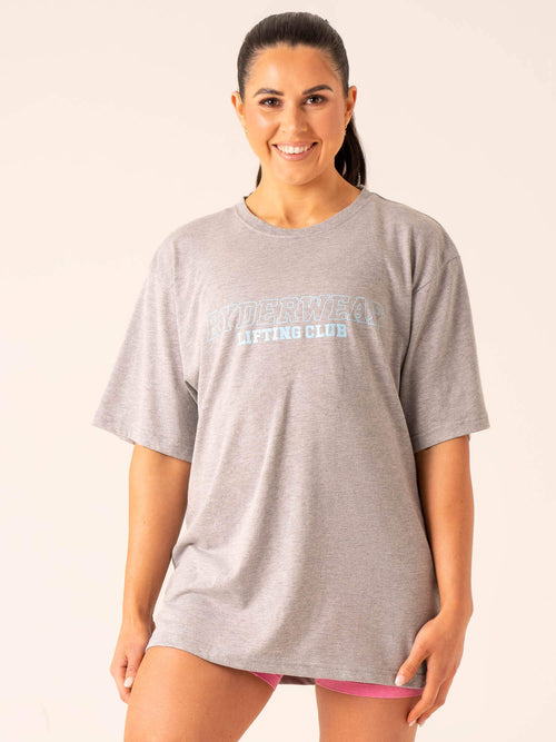 Lifting Club T-Shirt Grey Marl
