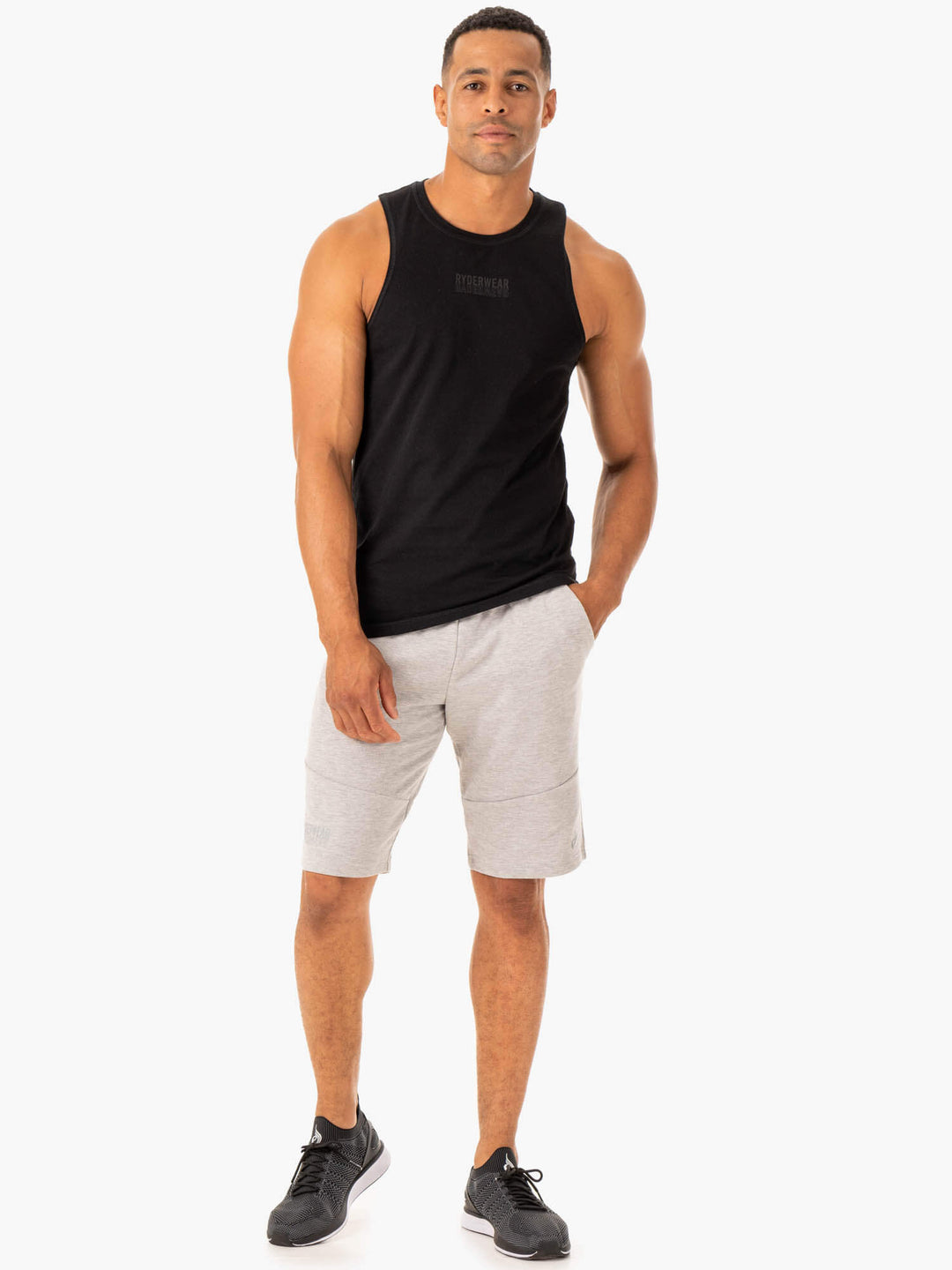 Limitless Track Short - Grey Marl Clothing Ryderwear