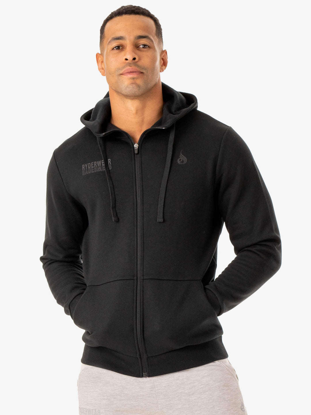 Limitless Zip Up Jacket - Black Clothing Ryderwear