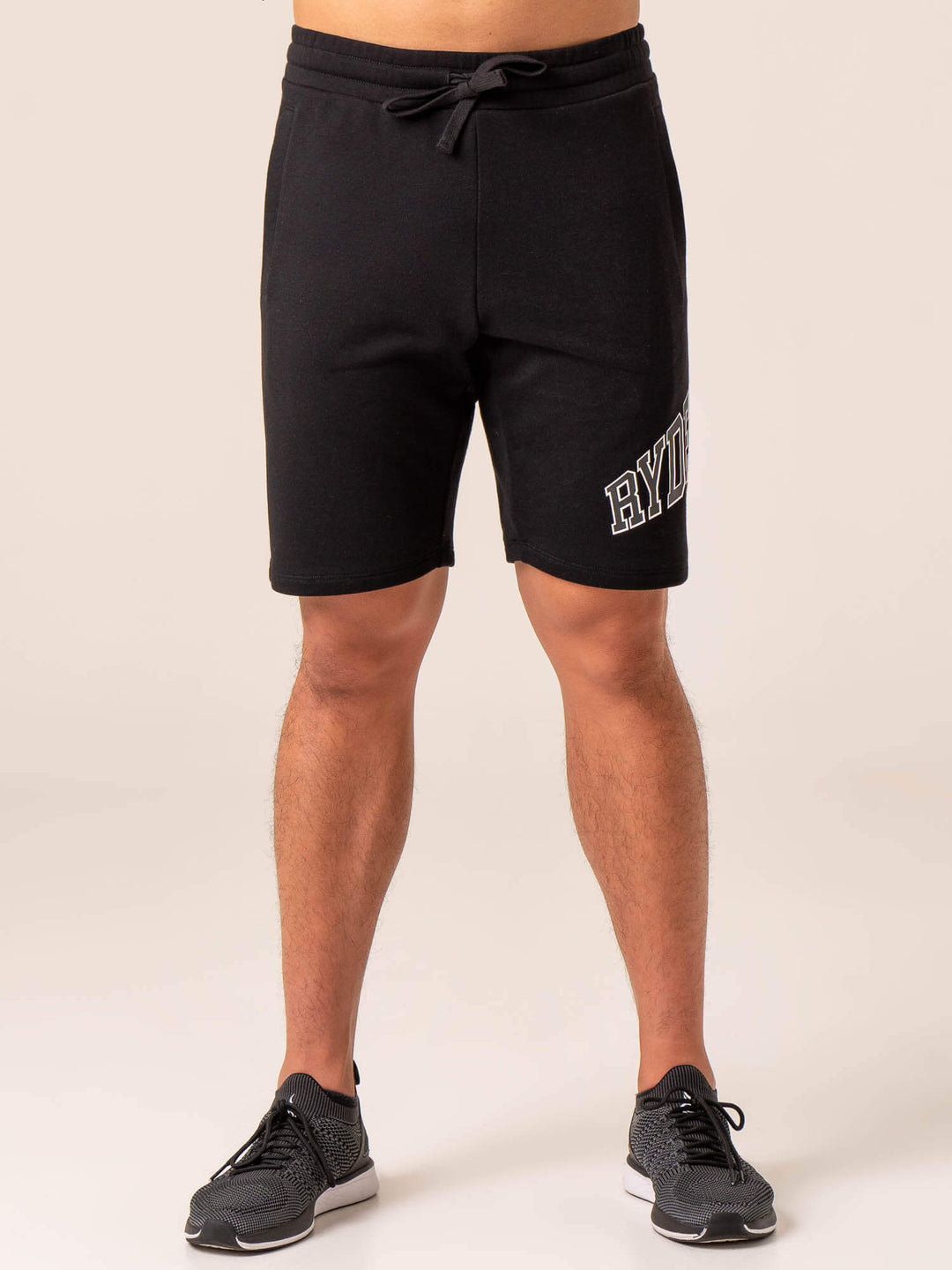 Men's Collegiate Track Short - Black Clothing Ryderwear