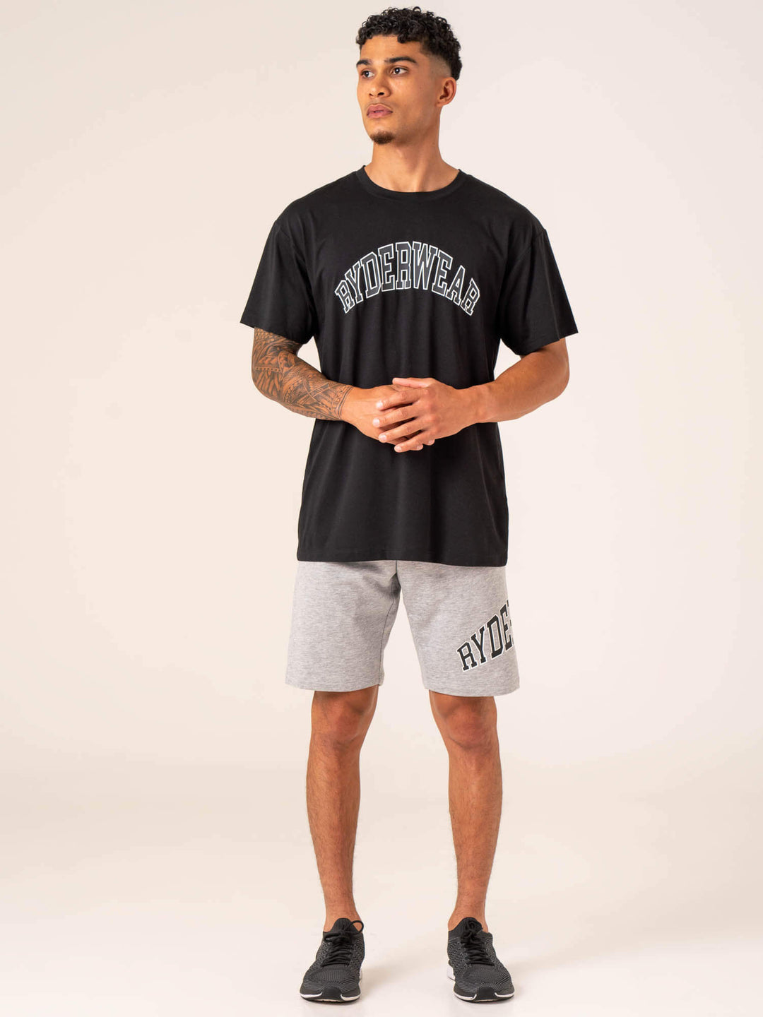 Men's Collegiate Track Short - Grey Marl Clothing Ryderwear