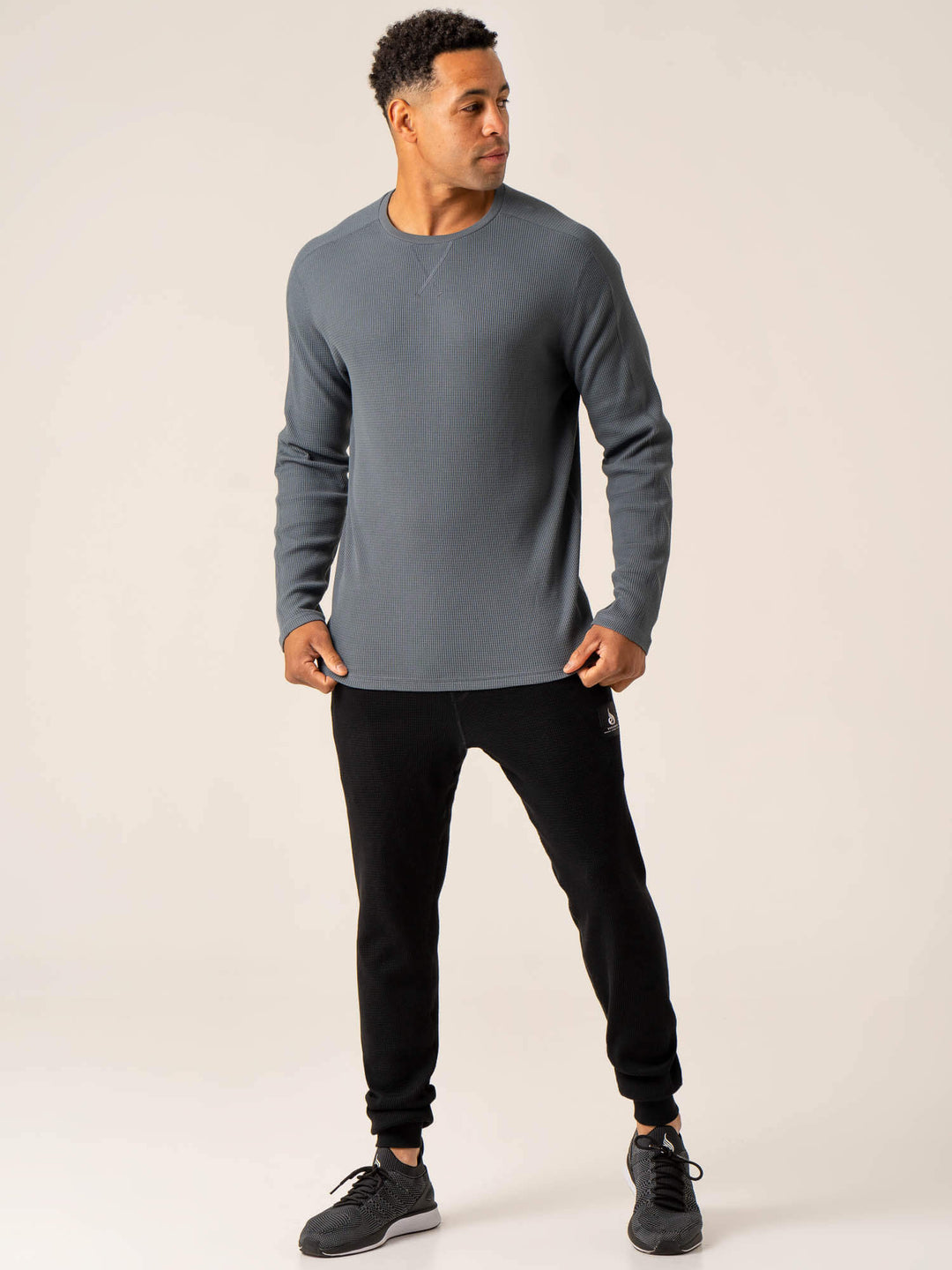 Men's Waffle Lounge Pants - Black Clothing Ryderwear