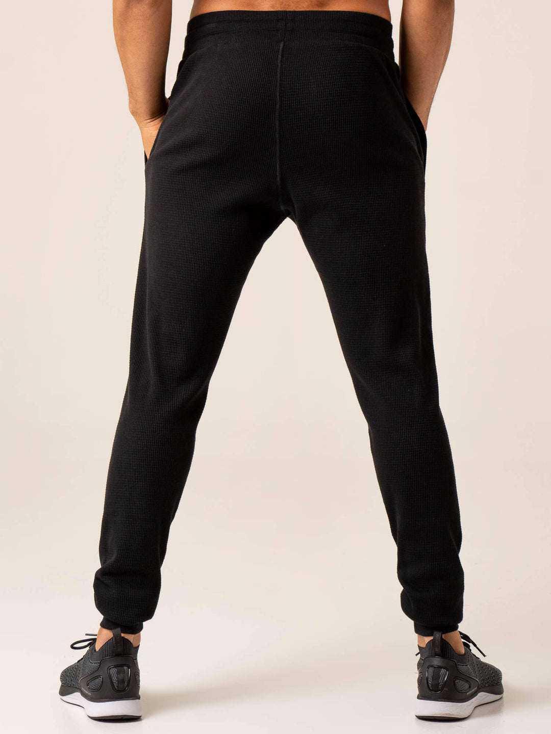 Men's Waffle Lounge Pants - Black Clothing Ryderwear