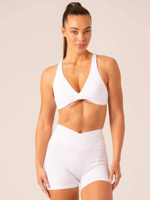 Momentum Twist Sports Bra White