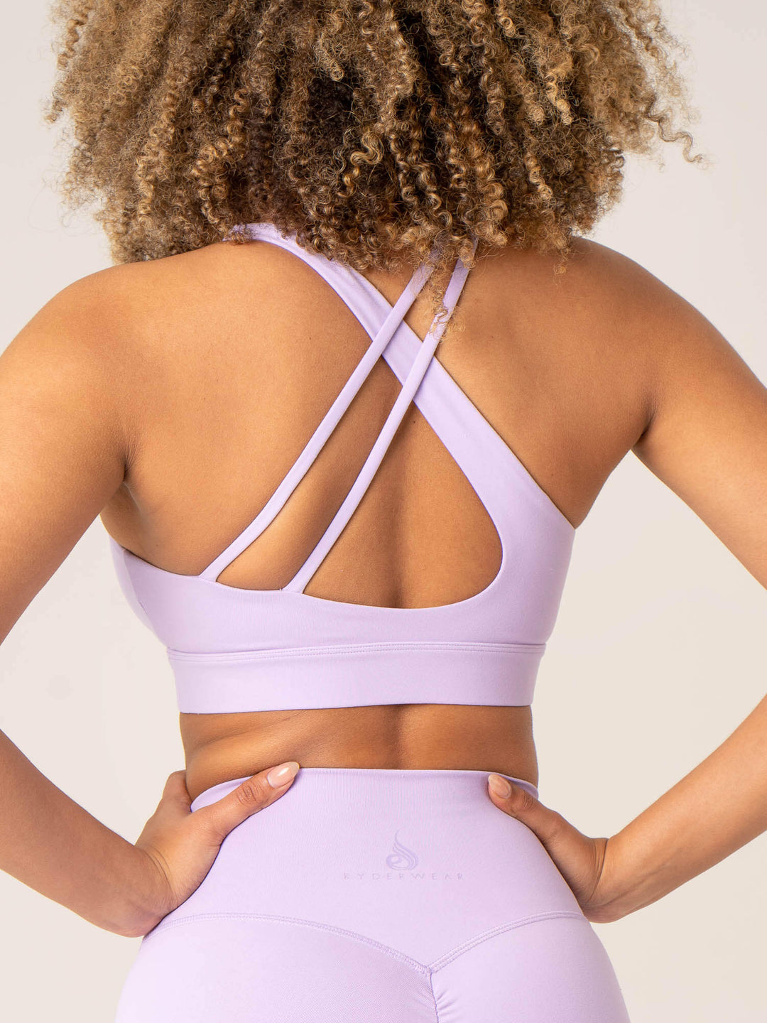 Momentum V-Neck Sports Bra - Lavender Clothing Ryderwear