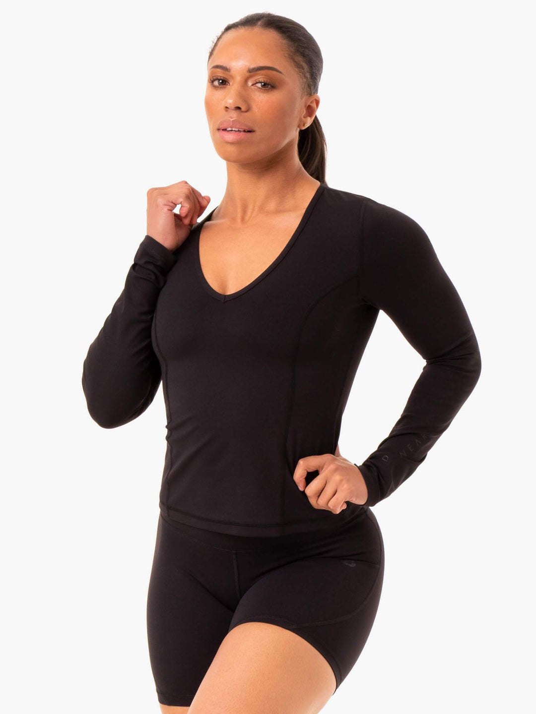NKD Align Long Sleeve Training Top - Black Clothing Ryderwear