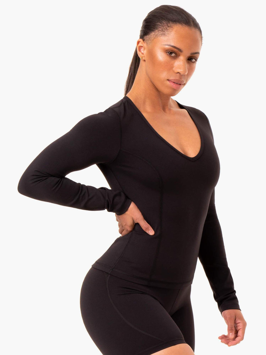 NKD Align Long Sleeve Training Top - Black Clothing Ryderwear