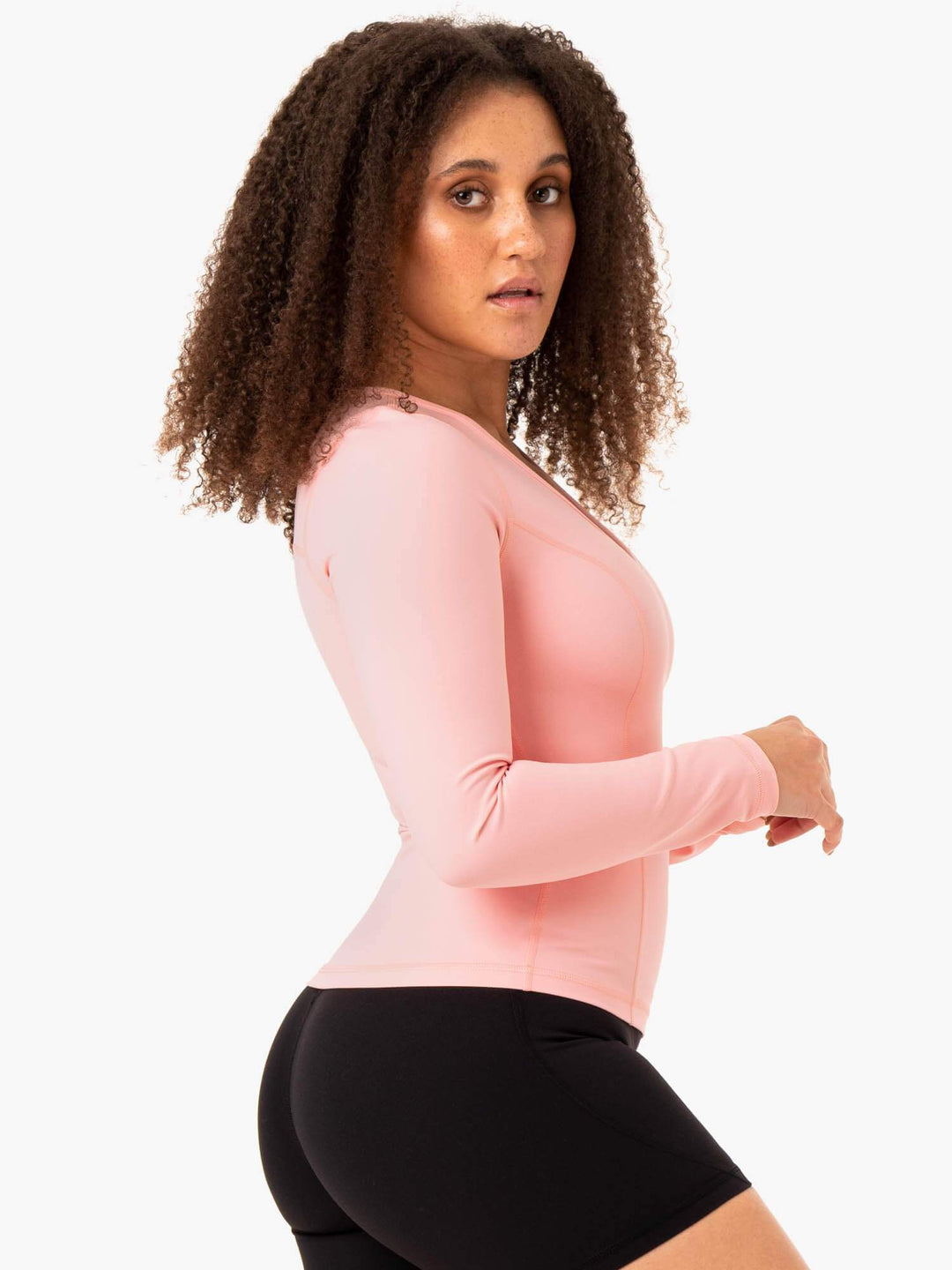 NKD Align Long Sleeve Training Top - Pink Clothing Ryderwear