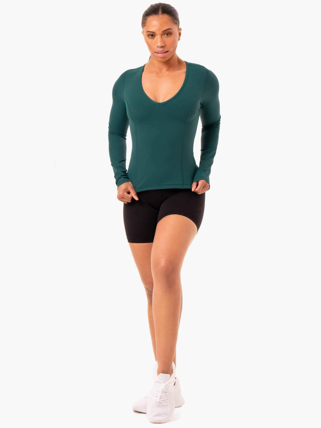 NKD Align Long Sleeve Training Top - Teal Clothing Ryderwear