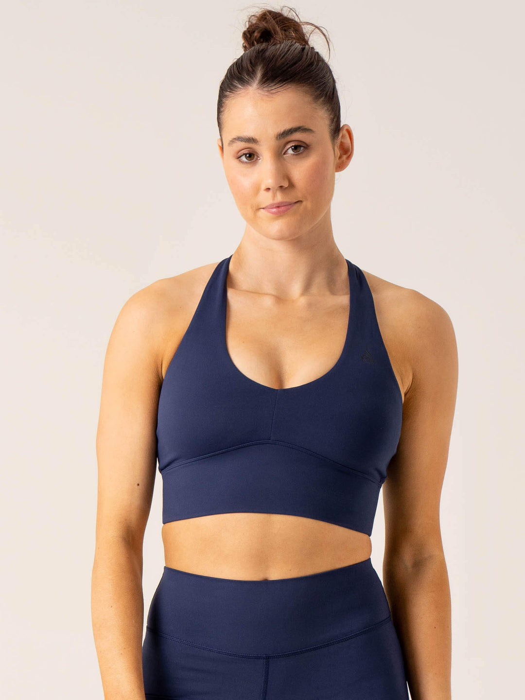NKD Arch Halter Sports Bra - Navy Clothing Ryderwear
