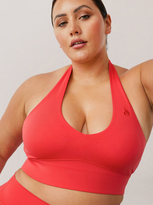 NKD Arch Halter Sports Bra Red