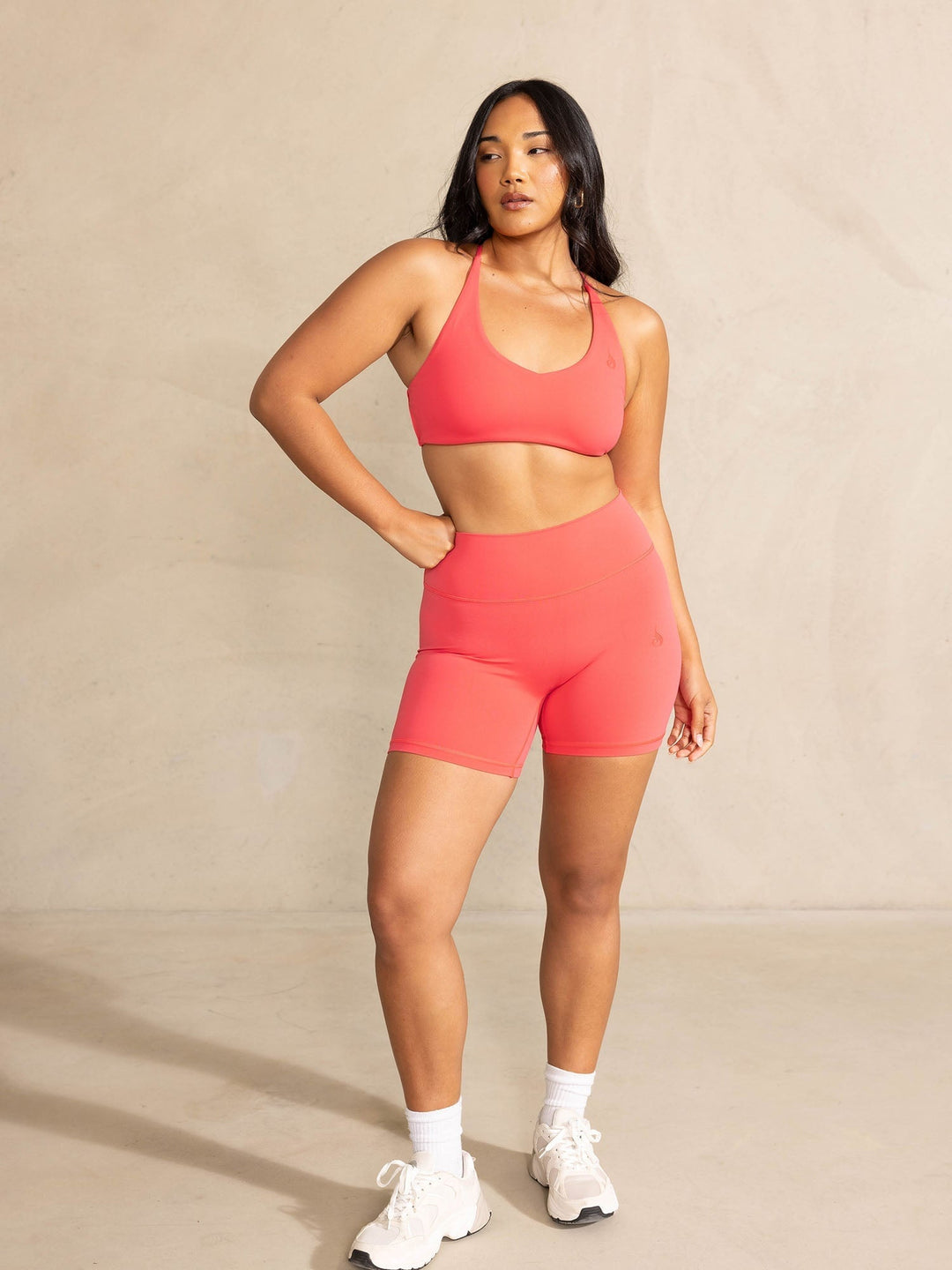 NKD Embody Sports Crop - Neon Salmon Clothing Ryderwear