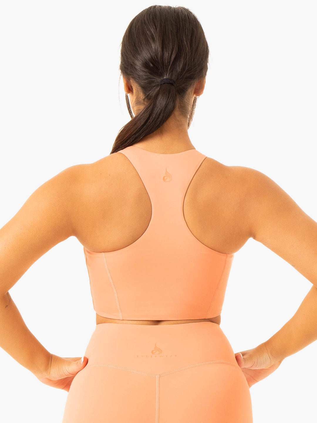 NKD Frame Long Line Sports Bra - Terracotta Clothing Ryderwear