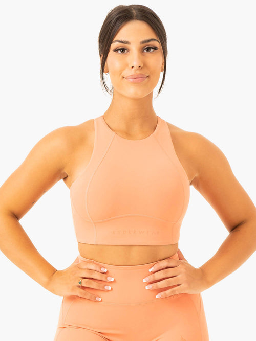 NKD Frame Long Line Sports Bra Terracotta