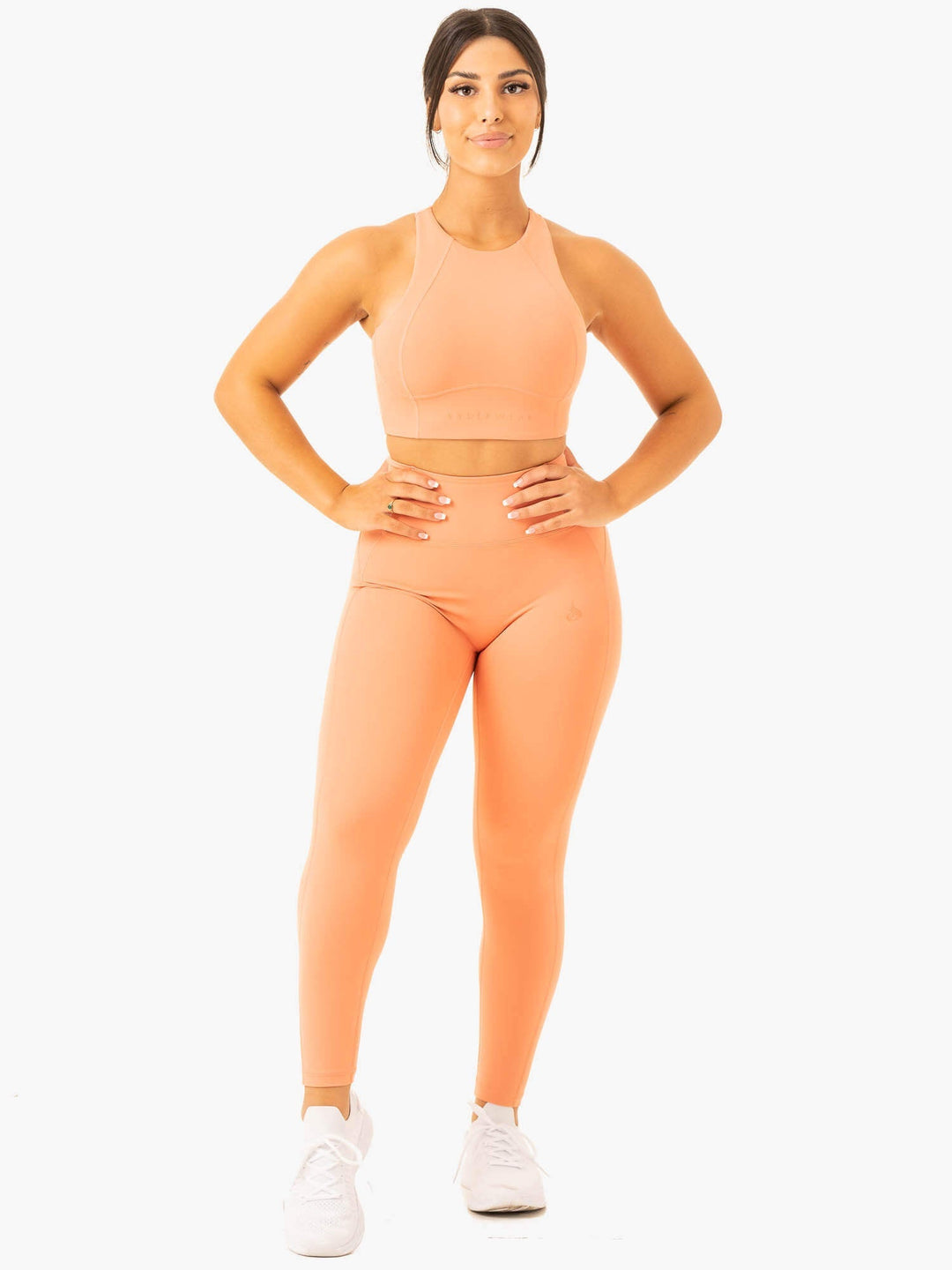 NKD Frame Long Line Sports Bra - Terracotta Clothing Ryderwear