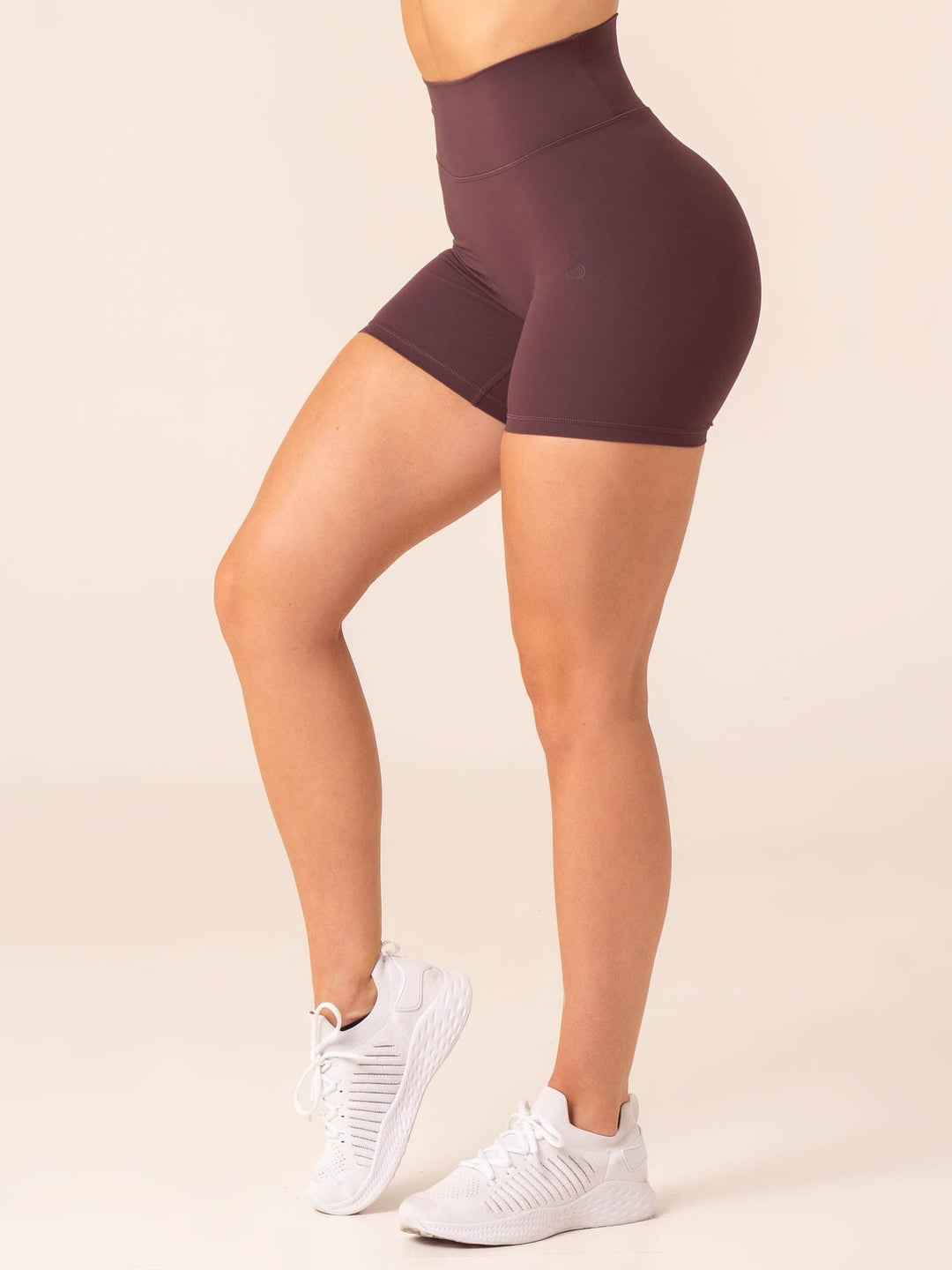 NKD High Waisted Scrunch Shorts - Plum Clothing Ryderwear