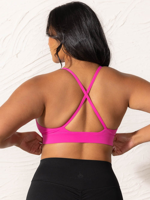 NKD Low Neck Sports Bra Neon Pink