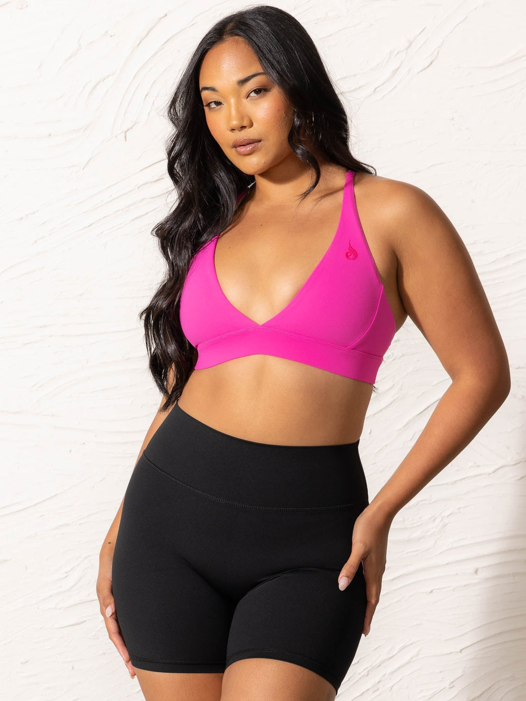 NKD Low Neck Sports Bra - Neon Pink Clothing Ryderwear
