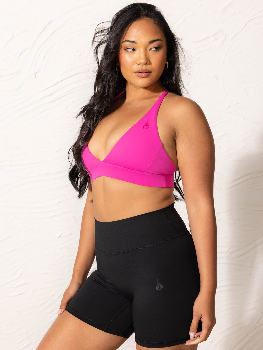 NKD Low Neck Sports Bra - Neon Pink Clothing Ryderwear