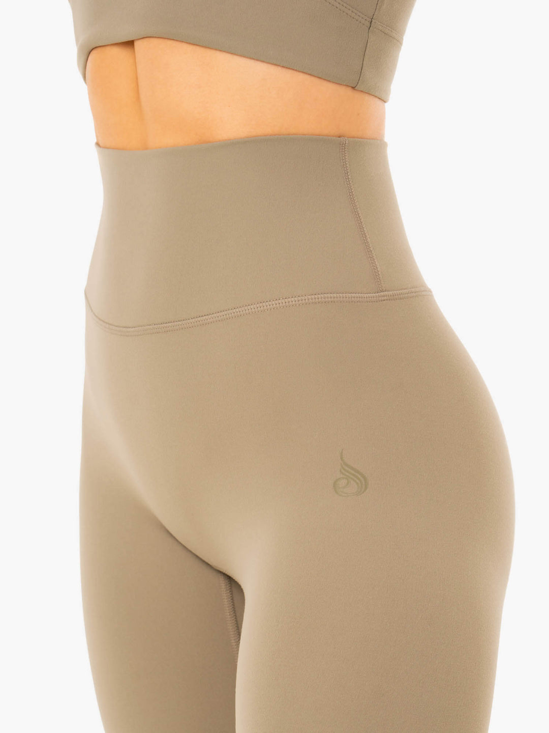 NKD Refine High Waisted Leggings - Khaki Clothing Ryderwear