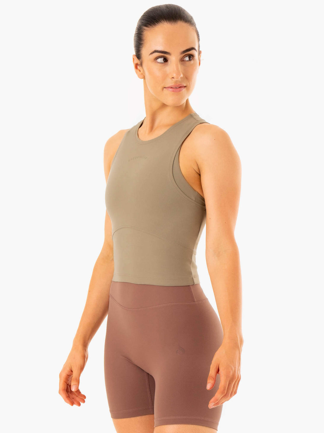 NKD Refine Tank - Khaki Clothing Ryderwear