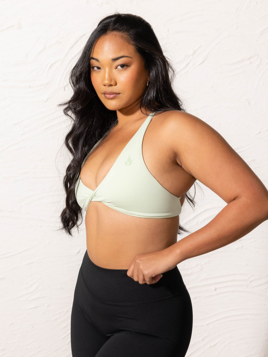 NKD Twist Sports Bra - Cucumber Clothing Ryderwear